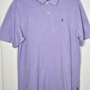IZOD Mens Polo Shirt Size Large Polo Golf Short Sleeve Lavender Purple